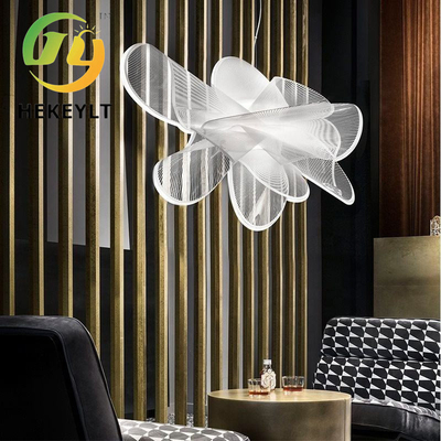 Lâmpadas LED de material PVC com tamanho D73cm D90cm Altura ajustável para sala de estar
