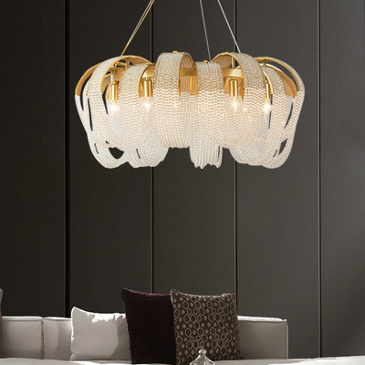 Escritório comercial LED Tassels Sala de jantar Pendente Lustres nórdicos decoração de alumínio moderno