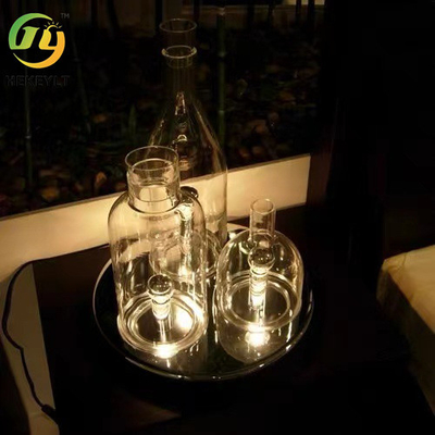 Lâmpada de mesa LED nórdica moderna Sala de estar Bar Criativo Lâmpada de decoração de garrafas de vidro