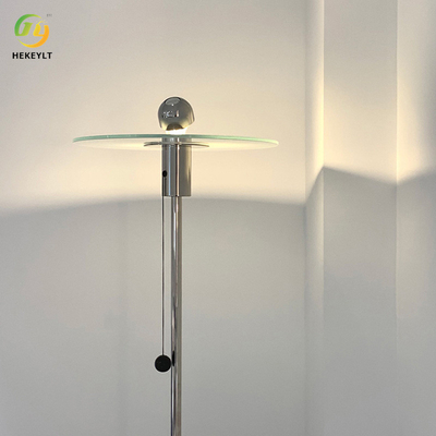 Lâmpada de chão de LED simples nórdica de metal Lâmpada de vidro de quarto moderno