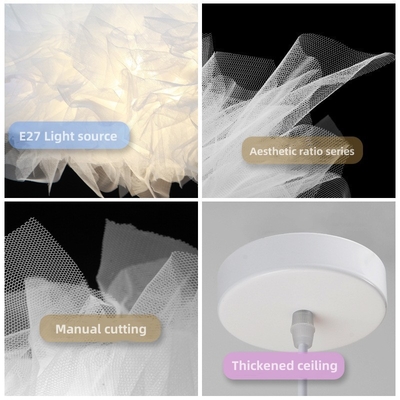 Moderno Nórdico Criativo Branco Filamento LED Lâmpadas Simples Nuvem Branca Pendente Luz Para Quarto