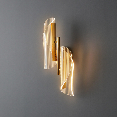 JYLIGHTING Moderno Simples LED Streamer Parede Luz Acrílico Metal Transparente Para Corredor do Quarto