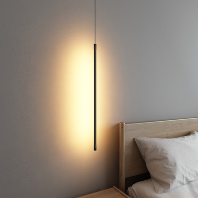 Lâmpada de parede nórdica moderna simples para quarto de estudo ou sala de estar do hotel, luz de parede LED
