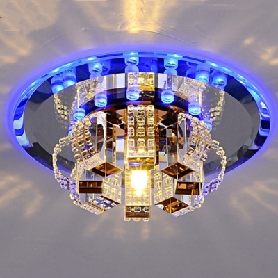 Modern Crystal Aisle Spot Light Creative Entry Glass Balcão Porch Hall Corredor Tecto Downlight