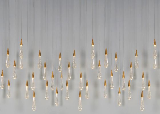 Gota Crystal Drop Lamp moderno da água do diodo emissor de luz para a barra criativa do restaurante