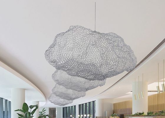 Lâmpada de pendente moderna da grade da nuvem do tamanho do material 35cm 45cm 50cm do ferro