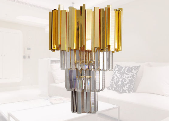 Lâmpada de parede de luxo de ouro moderno Lâmpada de parede de cristal de ferro interior