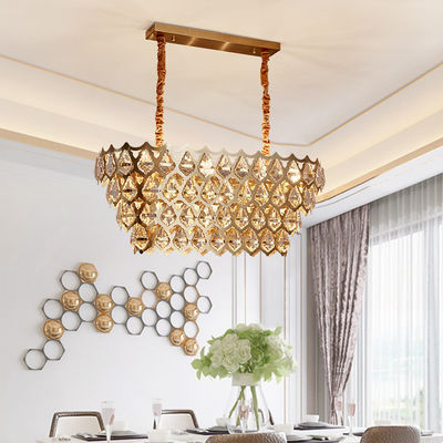 Candelabro luxuoso contemporâneo moderno Lampfor do diodo emissor de luz da montagem nivelada da luz de Crystal Dimmable Temperature Adjustable Ceiling