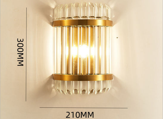 diâmetro 210mm Hright 300mm/500mm Crystal Wall Lamp da decoração da barra 240V