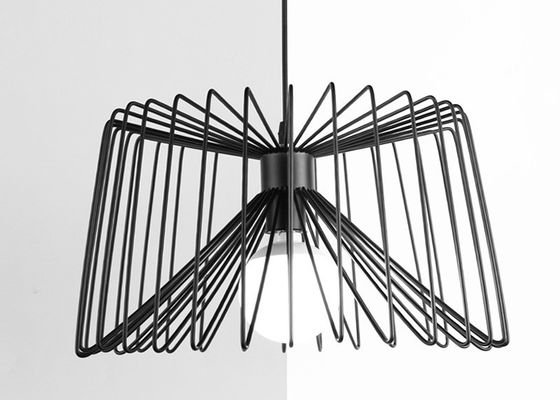 A gaiola retro do fio de metal do quarto dá forma à luz moderna do pendente de 38*20cm