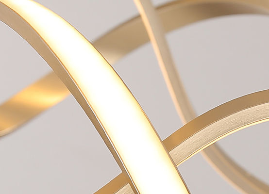 Ouro acrílico Ring Light moderno do ferro do poder 33w 50w 69w do abajur
