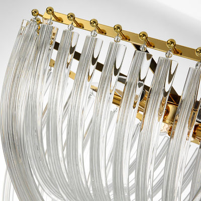 Cor do ouro da decoração de Crystal Pendant Light Lamps Modern dos candelabros do tubo de vidro