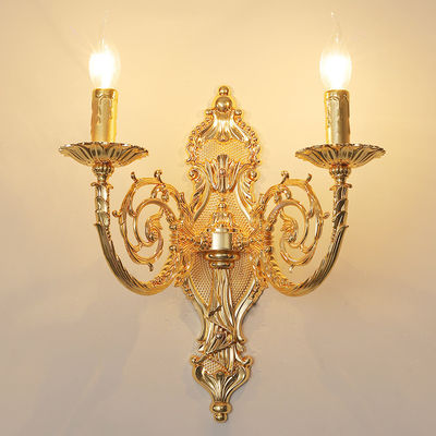 Altura 43cm Crystal Wall Lamp For Reading do comprimento 40cm da cabeceira do ouro branco