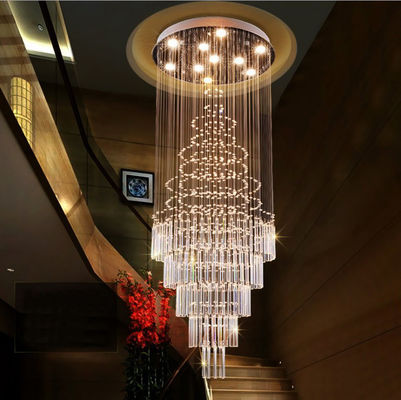 Tamanho luxuoso moderno Crystal Hanging Lights For Hotel de Muti