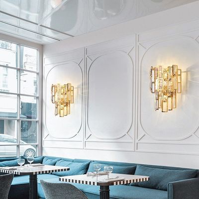 Da decoração interna luxuosa do projeto do ouro luz moderna da parede
