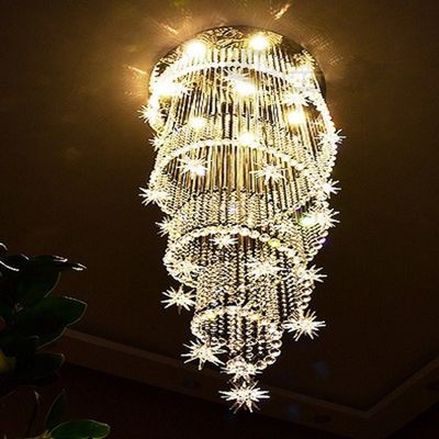 Cortinas luxuosas Crystal Pendant Light do grânulo de D50cm*H150cm
