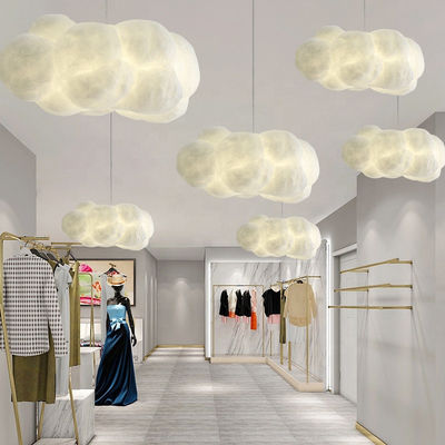 Luzes modernas de flutuação brancas do pendente do diodo emissor de luz da nuvem, candelabros para a sala de visitas