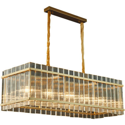 Lâmpada de suspensão decorativa postmoderno dos candelabros de vidro nórdicos da indústria siderúrgica