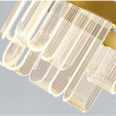 Cor de cobre moderna da luz do pendente da flâmula acrílica do remendo do diodo emissor de luz