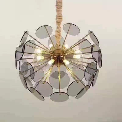 Diâmetro luxuoso de vidro postmoderno 700mm de Crystal Pendant Light AV85V do quarto