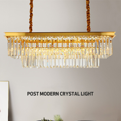 Pendente moderno decorativo interno Crystal Ceiling Lights Gold L90*W35*H50cm